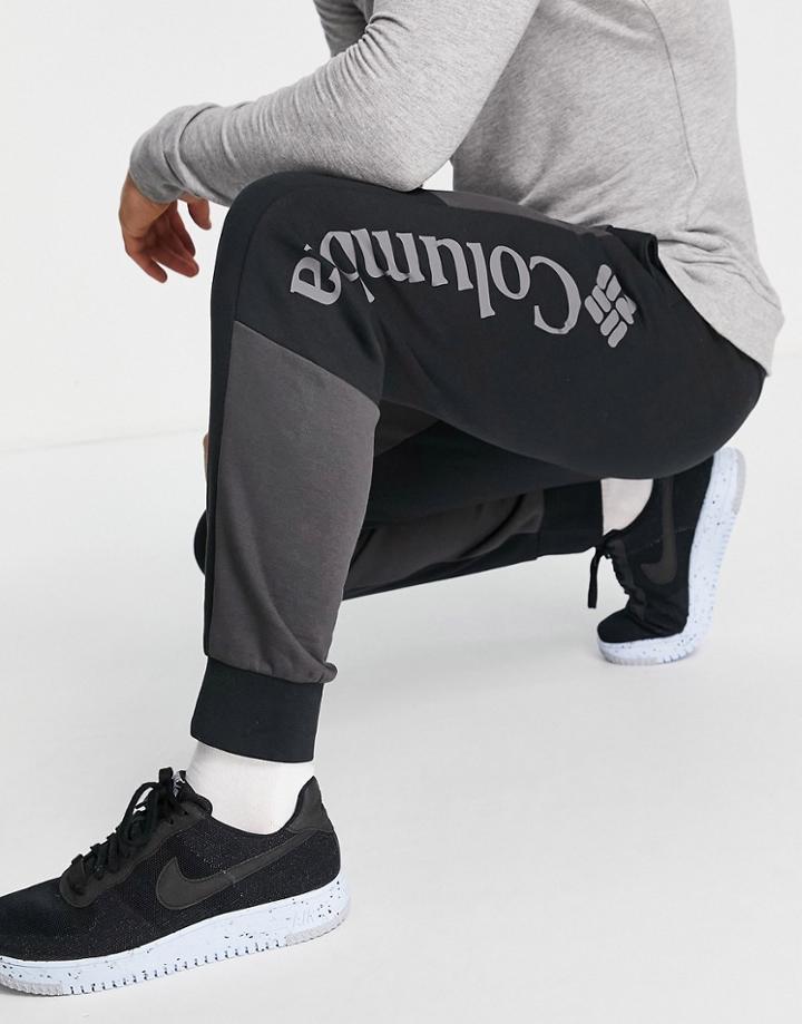 Columbia Lodge Color Block Sweatpants In Black