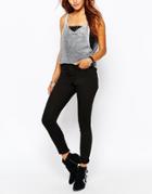 Diesel Skinzee High Rise Super Skinny Denim Jean - Black