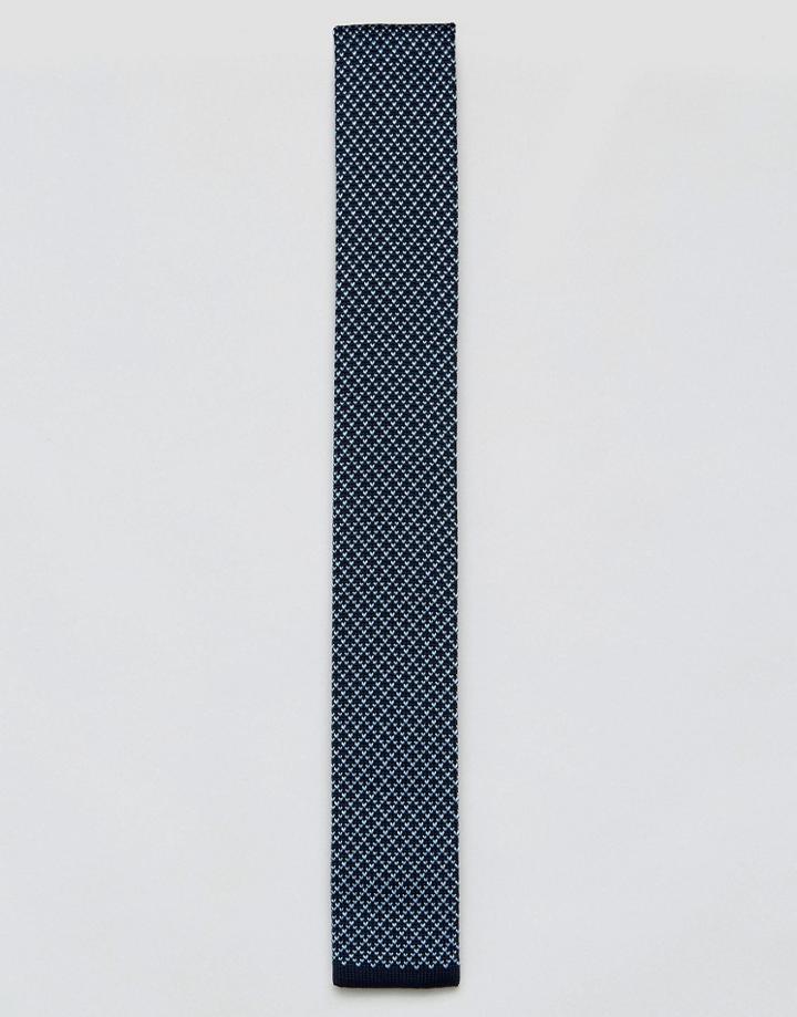 7x Knitted Ties - Blue