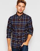 Selected Homme Button Down Check Shirt - Navy