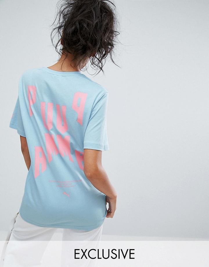 Puma Exclusive To Asos Oversized Short Sleeve T-shirt - Blue