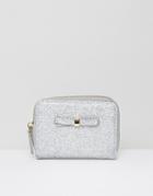 New Look Glitter Bow Coin Purse - Silver