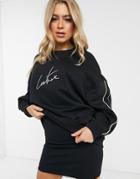The Couture Club Oversized Motif Sweat Top In Black