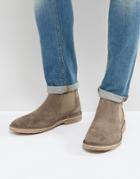 Jack & Jones Suede Chelsea Boot In Stone - Stone