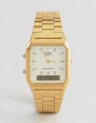 Casio Aq-230ga-9dmqyes Digital Bracelet Watch-gold