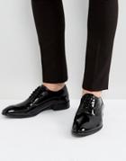 Base London Holmes Patent Oxford Shoes In Black - Black