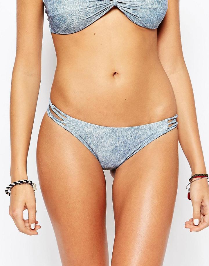 Billabong Washed Denim Bikini Bottom - Denim