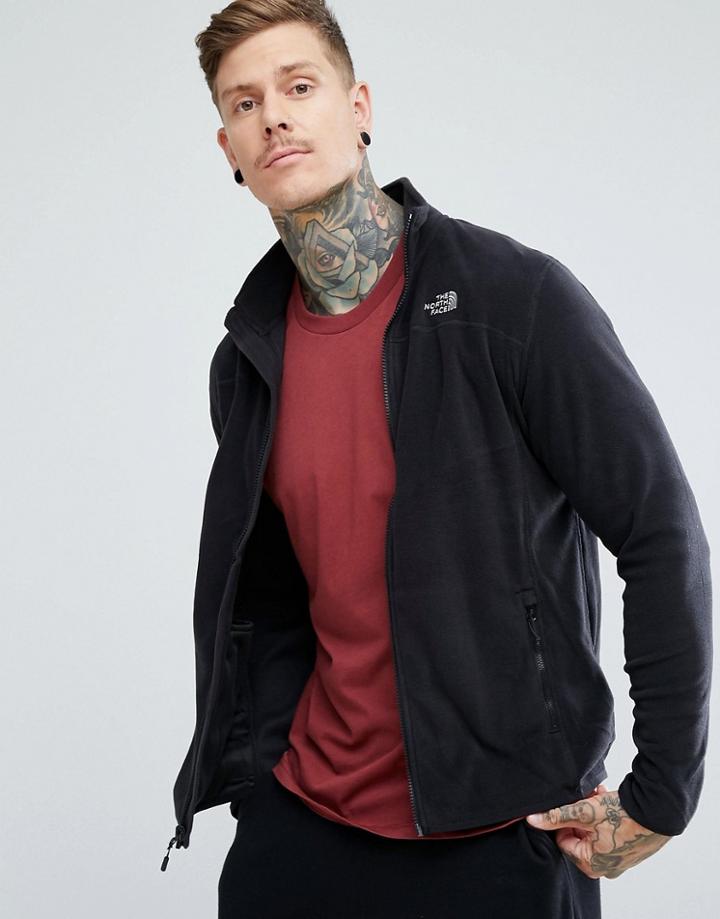 The North Face Glacier Full Zip Fleece In Black - Black