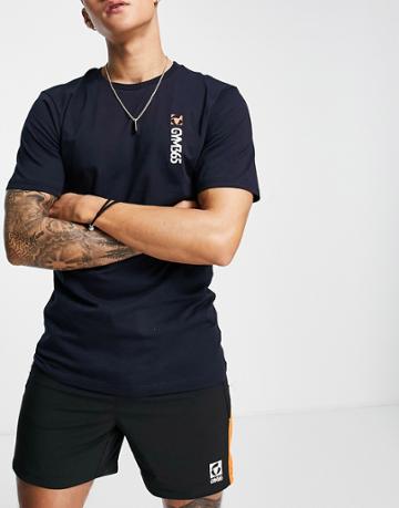 Gym 365 Side Print T-shirt In Navy