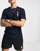 Gym 365 Side Print T-shirt In Navy