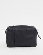 Urbancode Leather And Suede Mix Cross Body Bag - Black