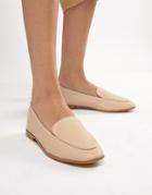 New Look High Vamp Leather Look Loafer - Pink