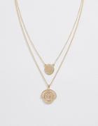 Pieces Multi Chain Roman Pendant Necklace In Gold - Gold