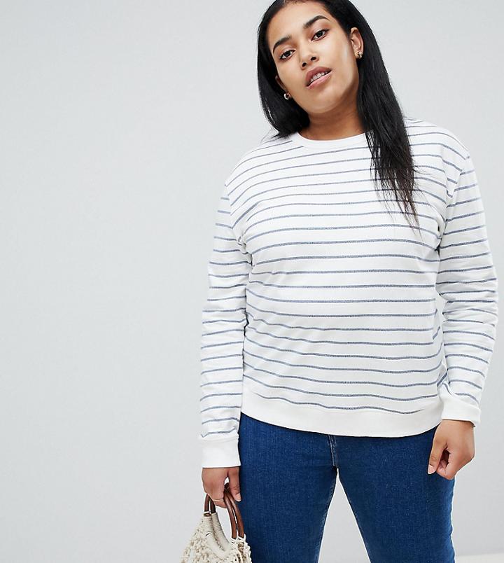 Asos Design Curve Stripe Sweat - Multi