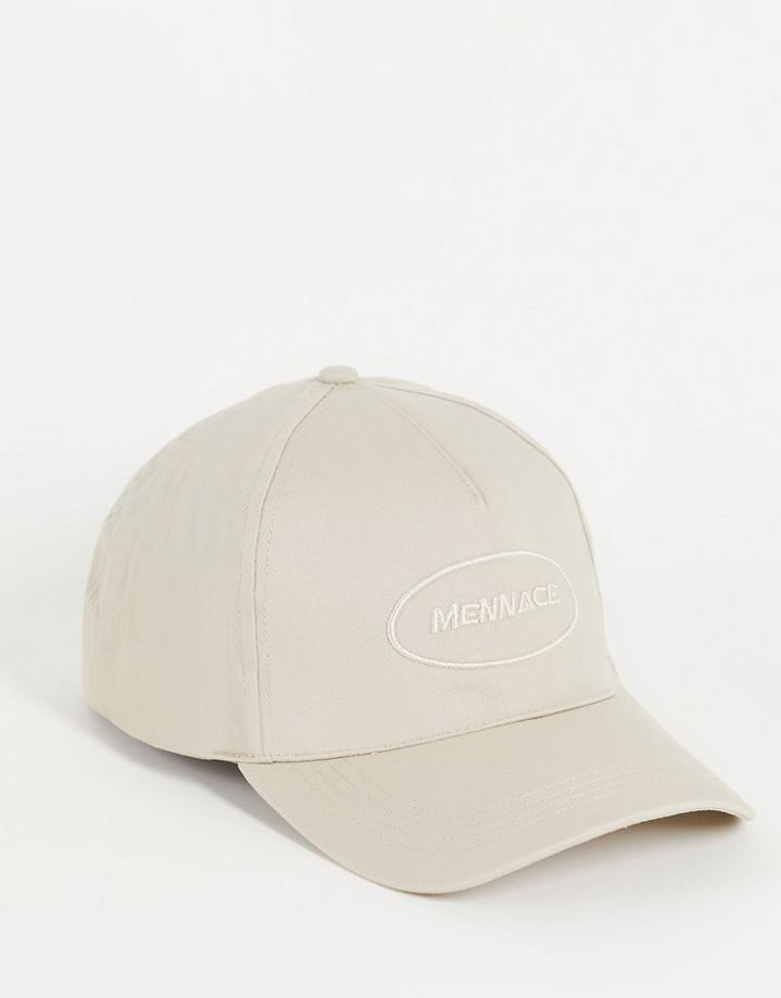 Mennace Cap In Gray With Logo-grey
