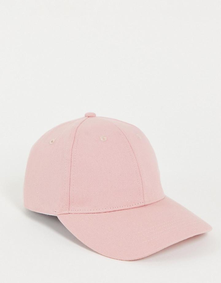 Asos Design Baseball Cap In Pink-blues