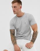 Le Breve Raw Edge Longline T-shirt-gray