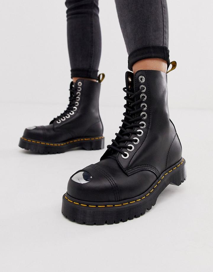 Dr Martens 8761 Bxb Leather Ankle Boots In Black