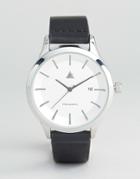 Asos Watch With Black Strap And Silver Face - Black