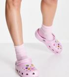 Crocs Exclusive Classic Clogs With Removable Pastel Gems In Ballerina Pink