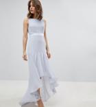 Tfnc Wedding Maxi Dress With High Low Hem - Gray