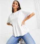 Asos Design Tall Oversized Casual Smock Top In White