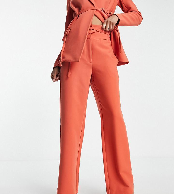 4th & Reckless Tall Tailored Pants In Red Coral - Part Of A Set-orange