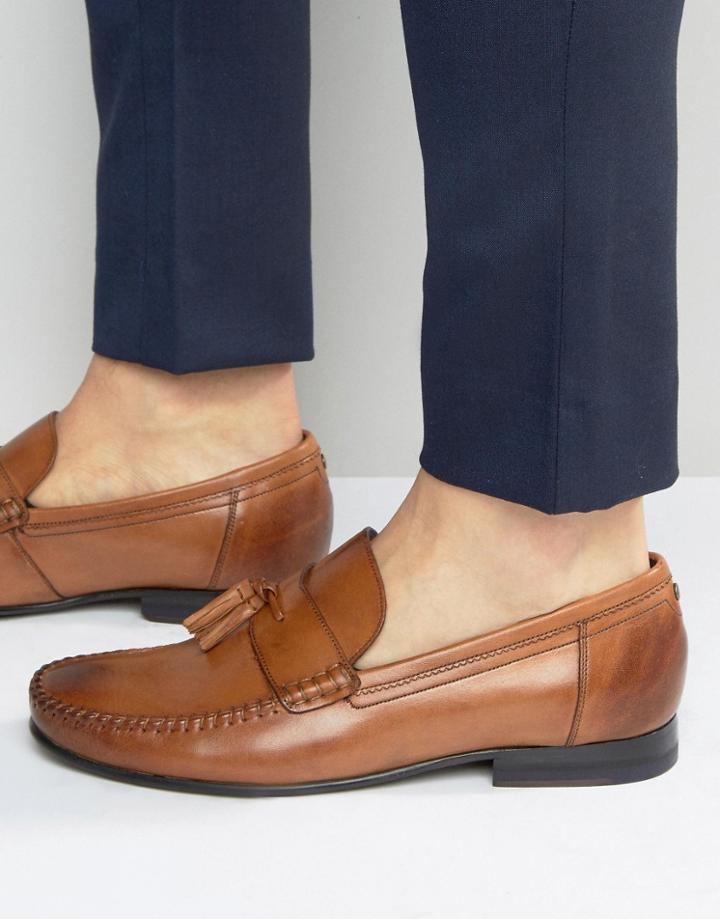 Ted Baker Simbaa Leather Tassel Loafers - Brown