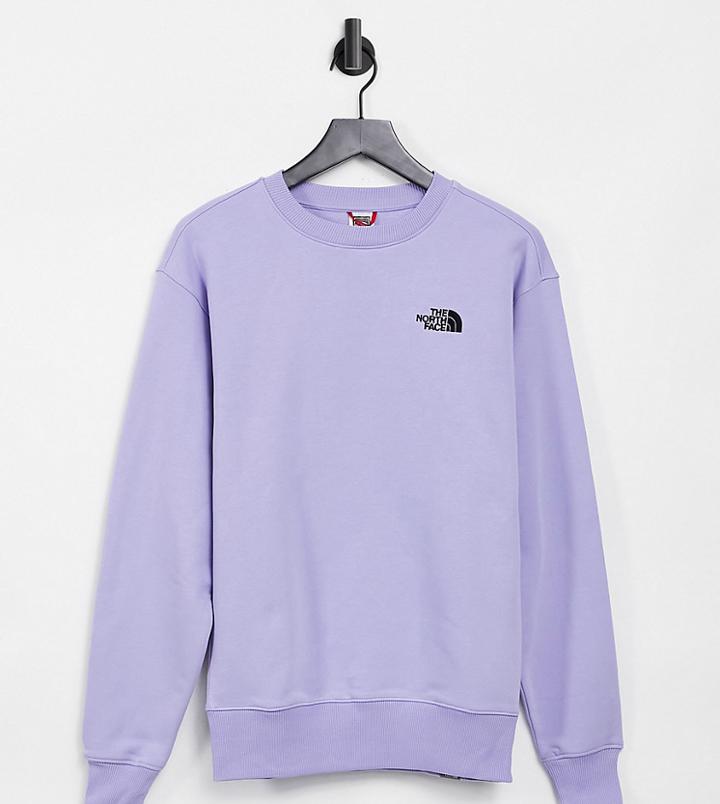 The North Face Essential Sweatshirt In Lilac Exclusive At Asos-purple
