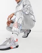 Adidas Originals Sweatpants In Metallic Silver