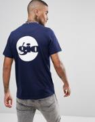 Gio Goi T-shirt With Logo Back Print In Navy - Navy