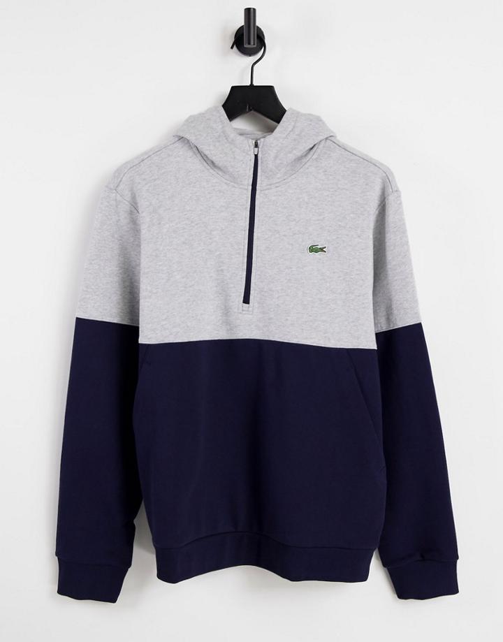 Lacoste Sport Color Block Hoodie-navy