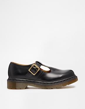 Dr Martens Core Polley T-bar Flat Shoes - Black