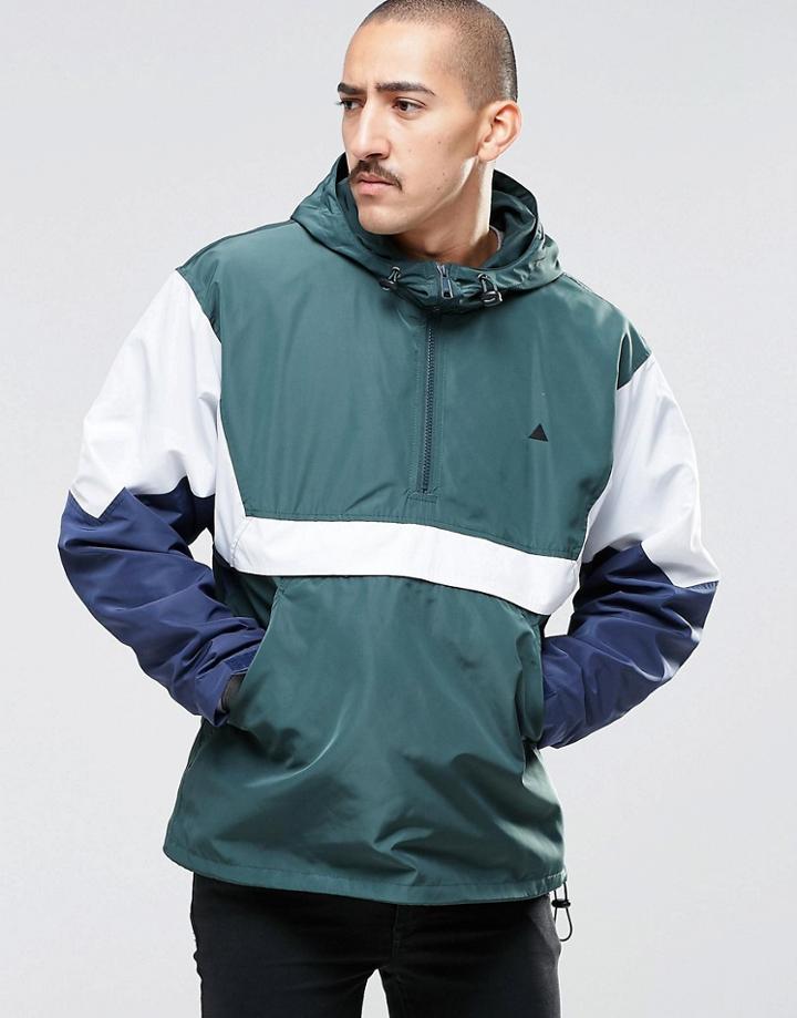 Asos Track Jacket With Logo In Green - Green