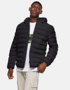 Topman Considered Liner Hooded Jacket In Black