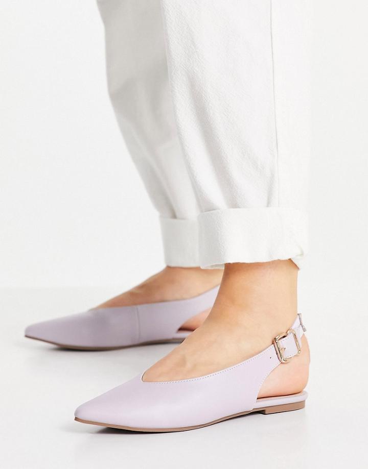 London Rebel Slingback Ballet Flats In Lilac-purple