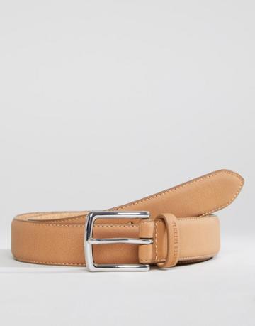 Ben Sherman Skinny Leather Belt Tan - Tan