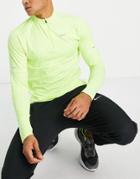 Nike Running Dri-fit Element Half-zip Sweat In Volt-yellow