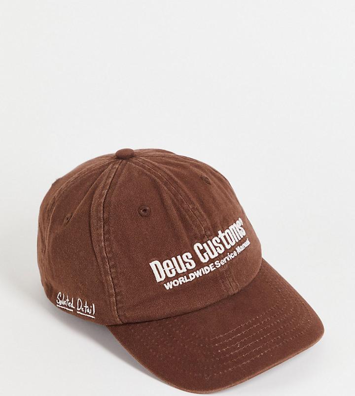 Deus Ex Machina Circulation Cap In Brown Exclusive To Asos