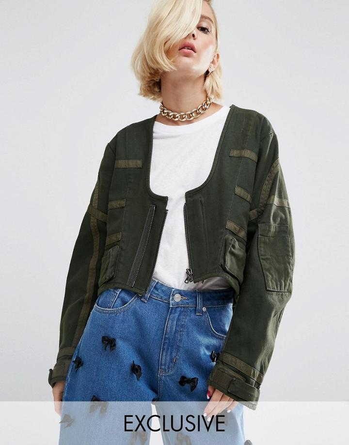 Wah London X Asos Parachute Jacket - Green