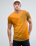 Jack & Jones Cut And Sew Longline Curved T-shirt - Tan