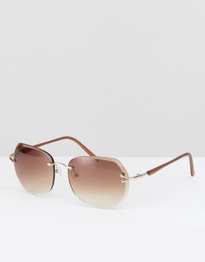 Reclaimed Vintage Inspired Round Sunglasses In Pink - Black