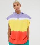 Collusion Oversized Dip Dye Sleeveless Hoodie-multi