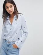 Oasis Star Embroidered Stripe Shirt - Multi