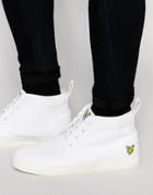 Lyle & Scott Lunan Hi Top Sneakers In Twill - White