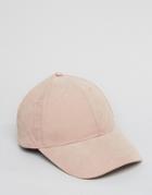 Asos Baseball Cap In Peached Finish In Pink - Pink