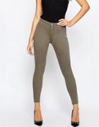 Asos Rivington High Waisted Denim Jeggings In Walnut Brown Wash - Walnut Brown Wash