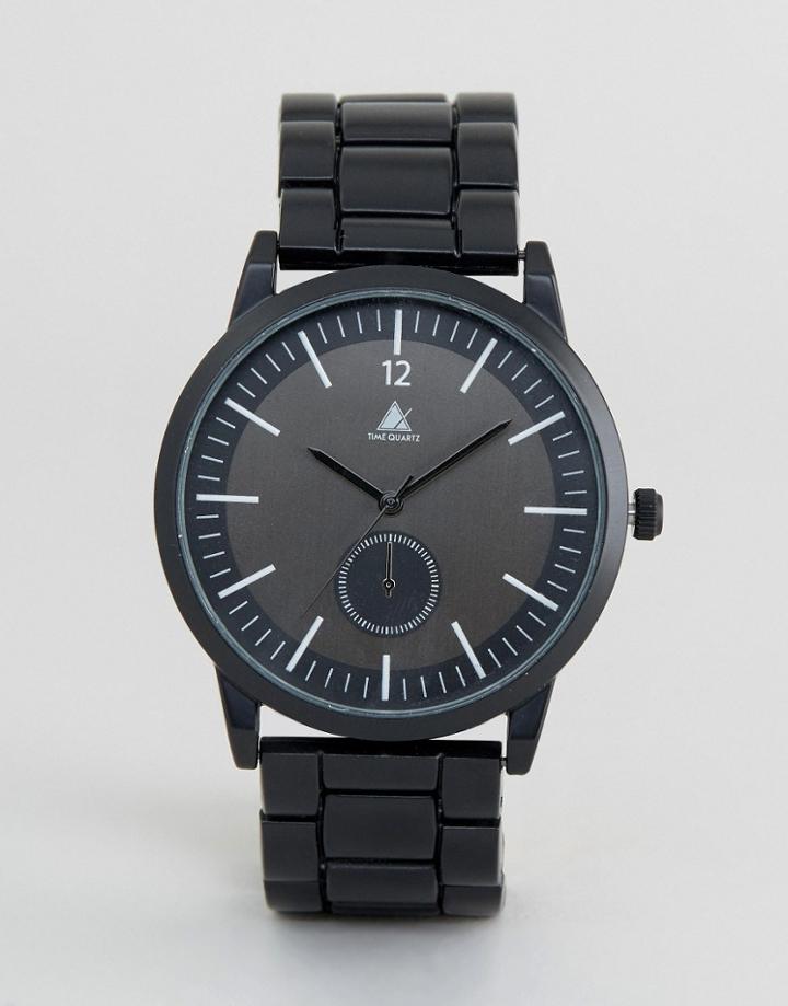 Asos Bracelet Watch In Black - Black