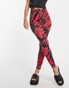 Love Moschino Lightening Logo Leggings In Multi