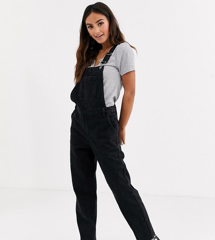Urban Bliss Straight Leg Overalls-black